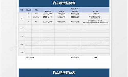 九江汽车租赁价格_九江汽车租赁价格明细表